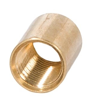 9/16 Inch Tall Unfinished Brass Coupling, 1/8F