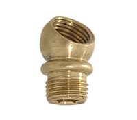 45 Degree, Brass Angle Nozzle, 25/32" height, 1/8 F X 1/8 M 