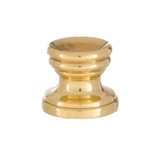 Cup Shaped Design, Base Only Finial, Brass Finish
