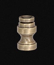 7/8" Cup-Shaped, Solid Brass Finial Base w/Antique Finish