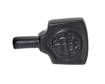 1-1/16 Inch Long Satin Black Finish Solid Brass Industrial Style Flat Lamp Key for E-26 Socket
