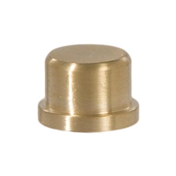 Knob Style Brass Lamp Finial - Unfinished Brass, 9/16" ht.