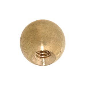 3/8" diameter Unfinished Brass Ball, Tap 6-32F