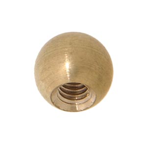 3/8" diameter Unfinished Brass Canopy Ball Nut, Tap 8-32F