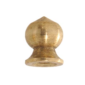 8-32 Brass Pear Canopy Knob, 7/16" height