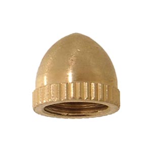 1/2" diameter x 1/2" tall Brass Acorn Knob, Tap 1/8F