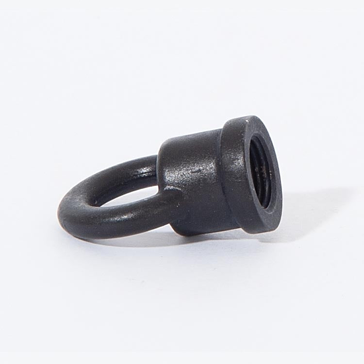 1-1/8" Tall Cast Brass Loop With Wire Way, 1/8F Tap, Satin Black