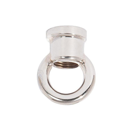 1-1/8" Tall Cast Brass Loop With Wire Way, 1/8F Tap, Nickel Plated