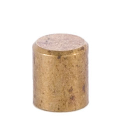 9/32" tall Unfinished Brass Cylinder Canopy Knob, 8-32 Tap