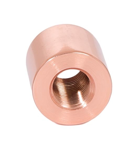 3/4 Inch Tall Brass Polished Copper Lamp Coupling, 1/8F Tap