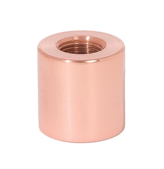 3/4 Inch Tall Brass Polished Copper Lamp Coupling, 1/8F Tap