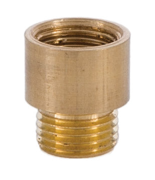 9/16" Brass Straight Nozzle, 1/8F (3/8" diameter) x 1/8M (3/8" diameter)