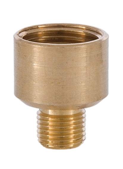 3/4" Brass Straight Nozzle, 3/8F (5/8" diameter) x 1/8M (3/8" diameter)