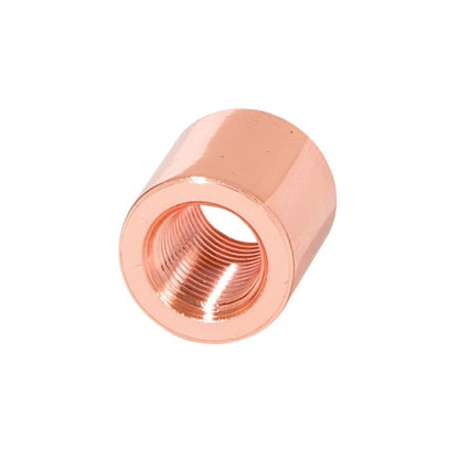 5/8 Inches Tall Brass Coupling, 1/8F, Polished Copper Finish