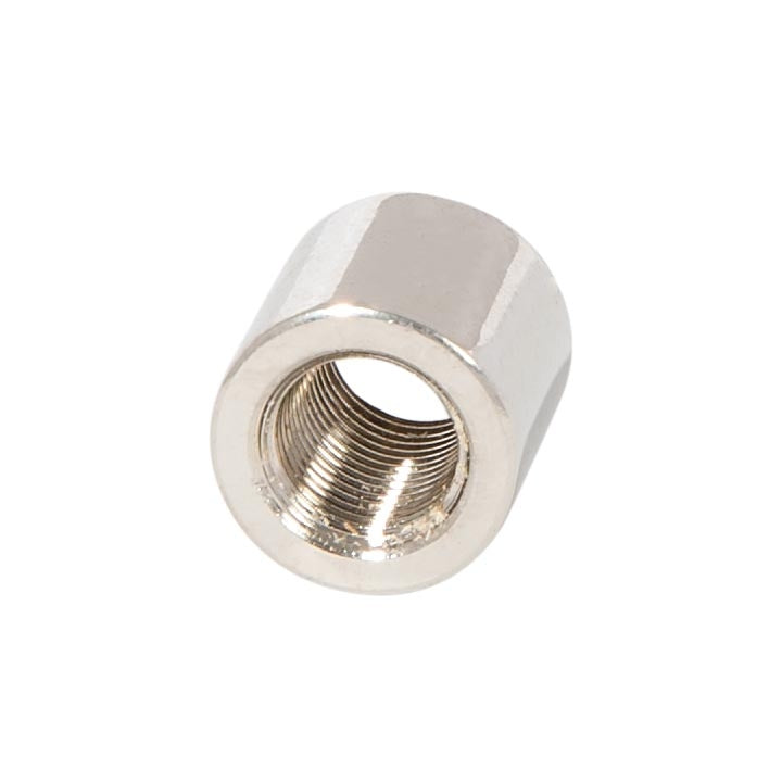 5/8 Inches Tall Brass Coupling, 1/8F, Polished Nickel Finish 
