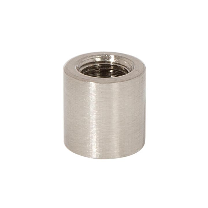 5/8 Inches Tall Brass Coupling, 1/8F, Satin Nickel Finish 