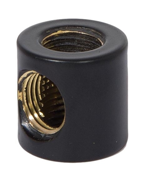 7/8 Inch Tall Satin Black Finish 3-Way Brass Arm Back, 1/4F Tap