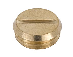 1/4M IPS Slotted Plug or Cap, Unfinished Brass