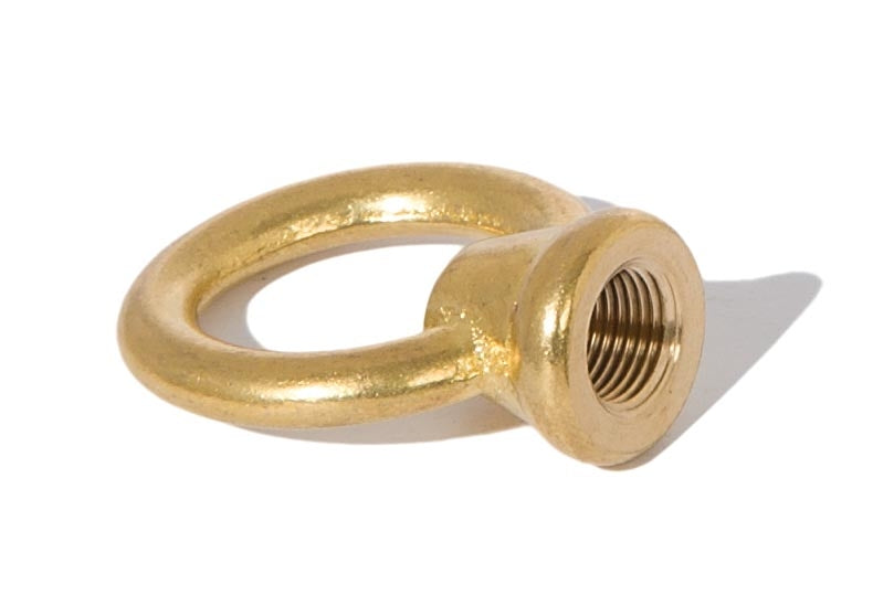 1-5/8" Tall Unfinished Cast Brass Loop, No Wire Way, 1/8F Tap 