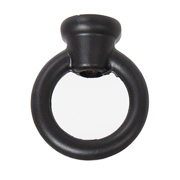 1-1/2 Inch Tall Satin Black Finish Cast Brass Loop with Wire Way, 1/8F