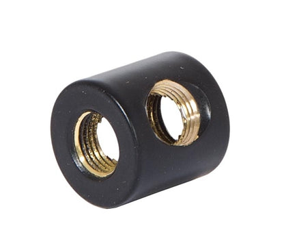 3/4 Inch Tall Satin Black Finish 4-Way Brass Arm Back, 1/8F Ta