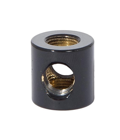 3/4 Inch Tall Glossy Black 4-Way Brass Arm Back, 1/8F Tap