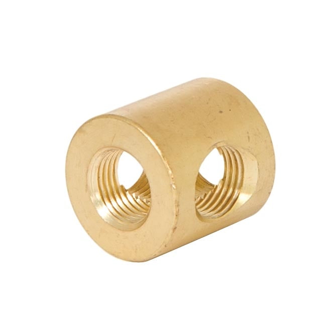 3/4 Inch Tall Unfinished 4-Way Brass Arm Back, 1/8F Tap
