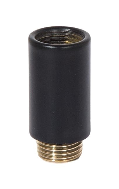1-1/16 Inch Tall Brass Satin Black Finish Lamp Transition Coupling, 1/8F x 1/8M Tap