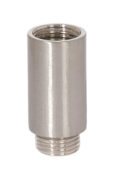 1-1/16 Inch Tall Satin Nickel Finish Brass Lamp Transition Coupling, 1/8F x 1/8M Tap