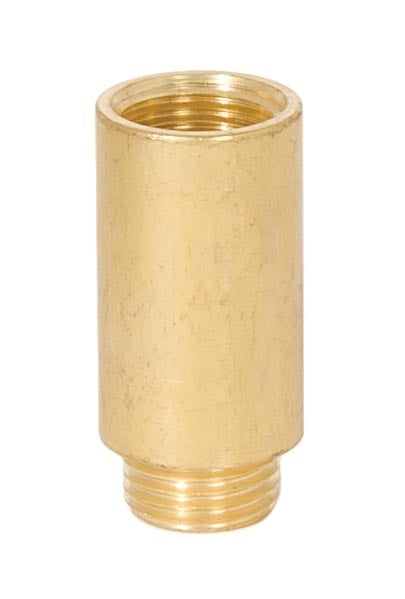 1-1/16 Inch Tall Unfinished Brass Lamp Transition Coupling, 1/8F x 1/8M Tap