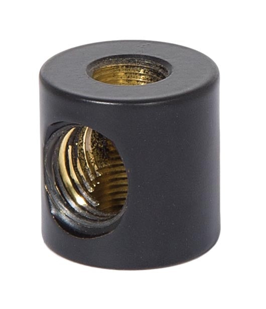 7/8 Inch Tall Satin Black 3-Way Brass Arm Back, 1/8F &1/4F Tap