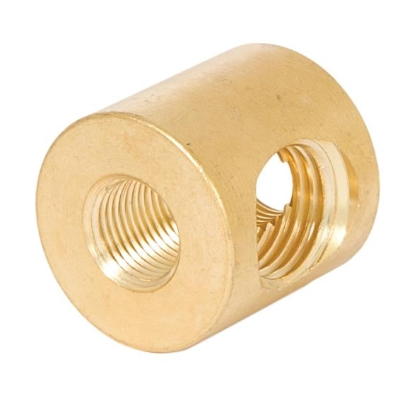 7/8 Inch Tall Unfinished 3-Way Brass Arm Back, 1/8F &1/4F Tap