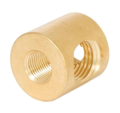 7/8 Inch Tall Unfinished 3-Way Brass Arm Back, 1/8F &1/4F Tap