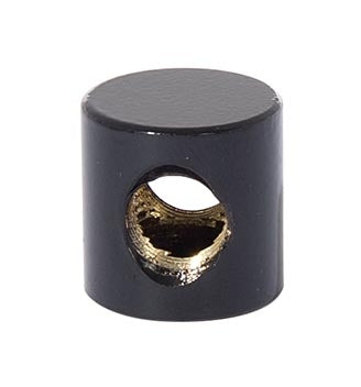 3/4 Inch Height Long 3-Way Glossy Black Finish Brass Arm Back, 1/8F Bottom and Sides