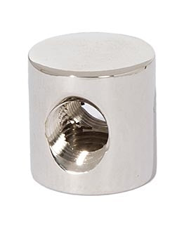 3/4 Inch Height Long 3-Way Polished Nickel Finish Brass Arm Back, 1/8F Bottom and Sides