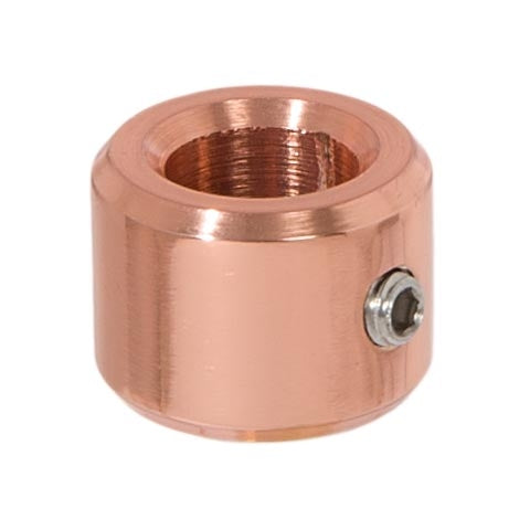 1/2 Inch Tall Polished Copper Brass Slip Ring & Steel Set Screw, 1/8 IP Slip