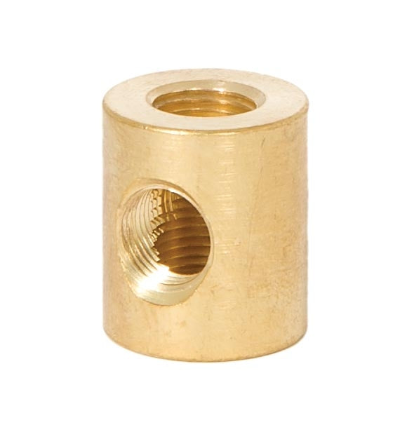 7/8 Inch Tall Unfinished Brass 3-Way Brass Arm Back, 1/8F Tap 