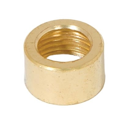 1/4 Inch Unfinished Tall Brass Open Top End Cap, 1/8F Tap
