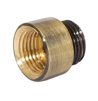 15/32 Inch Antique Brass Short Brass Transition Coupling, 1/8FM, 