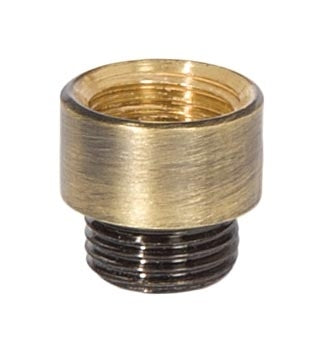 15/32 Inch Antique Brass Short Brass Transition Coupling, 1/8FM, 