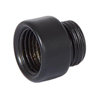 15/32 Inch Short Satin Black Brass Transition Coupling, 1/8FM