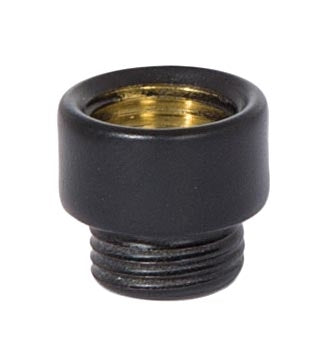 15/32 Inch Short Satin Black Brass Transition Coupling, 1/8FM