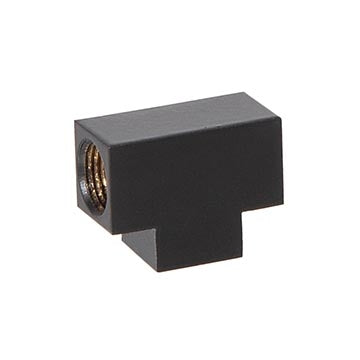 3/4 Inch Tall Tee Angle Geometric Style Satin Black Finish Brass Arm ...
