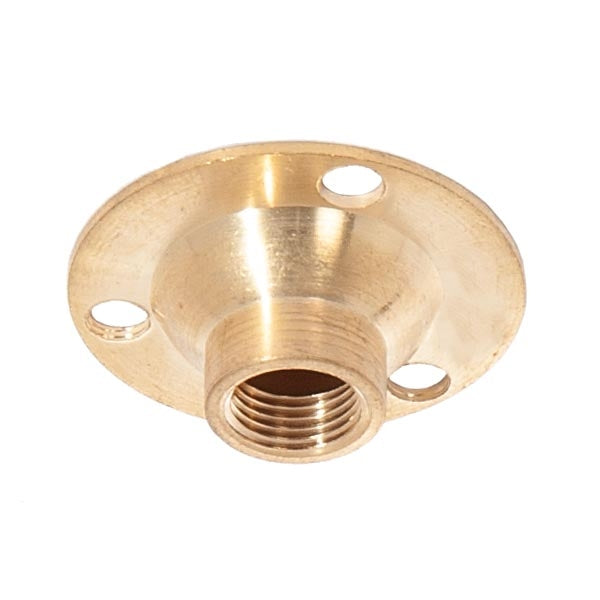 Small Unfinished Brass Flange, 11/4" Diameter, 1/8 F Tap 