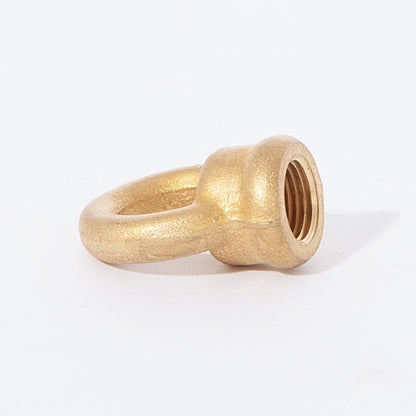 1.062" Tall Cast Brass Loop With Wire Way, 1/8F, Unfinished 