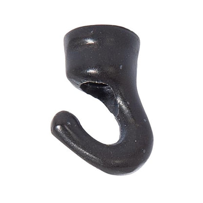 1-1/8" Tall Cast Brass Baby Hook with Wire Way, 1/8F Tap, Satin Black