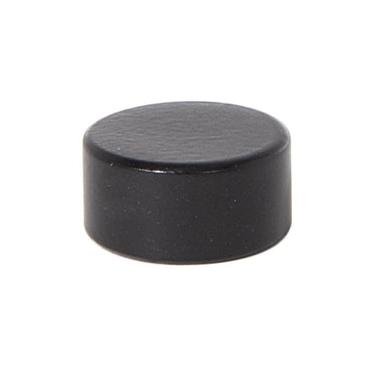 3/4" Diameter, 3/8" Tall Modern Brass Cap, Tap 1/8F, Satin Black 