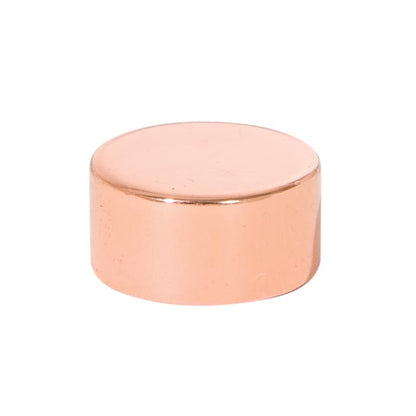 3/8 Inch Tall Polished Copper Finish Modern Brass Cap, 1/8F