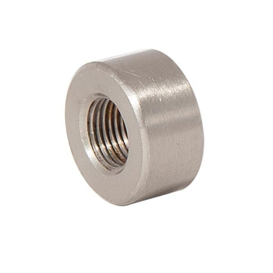 3/4" Diameter, 3/8" Tall Modern Brass Cap, Tap 1/8F, Polished Nickel 