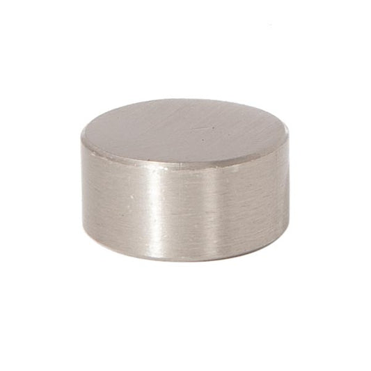 3/4" Diameter, 3/8" Tall Modern Brass Cap, Tap 1/8F, Polished Nickel 